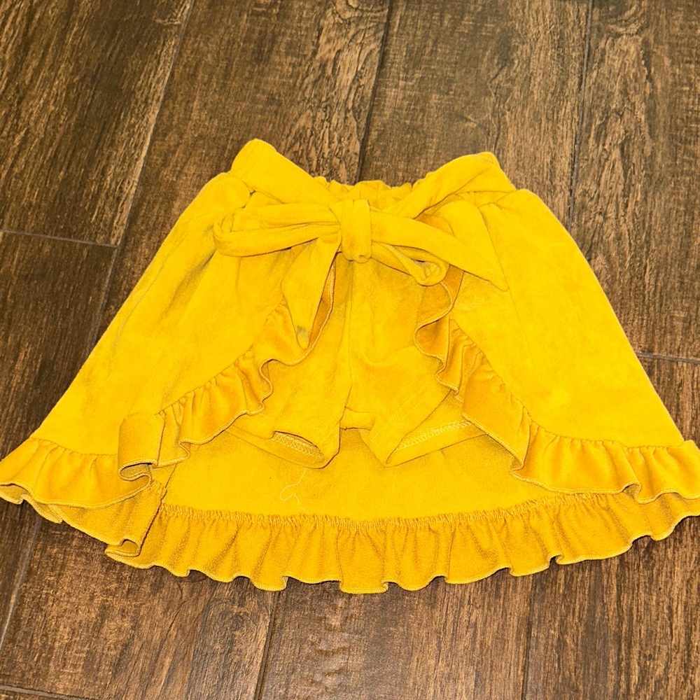 Yellow Ruffle Skort girls 4t
